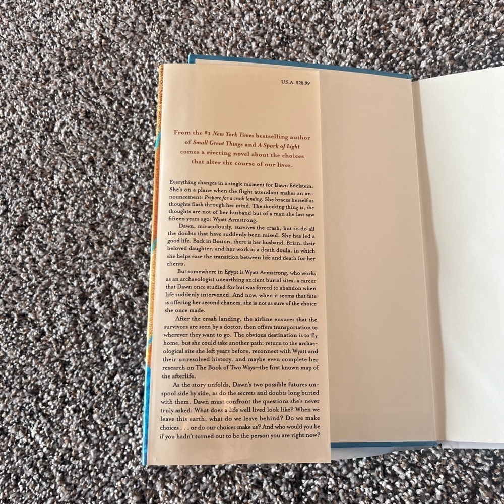 Jodi Picoult "The Book of Two Ways" - Hardcover - Picture 3 of 4